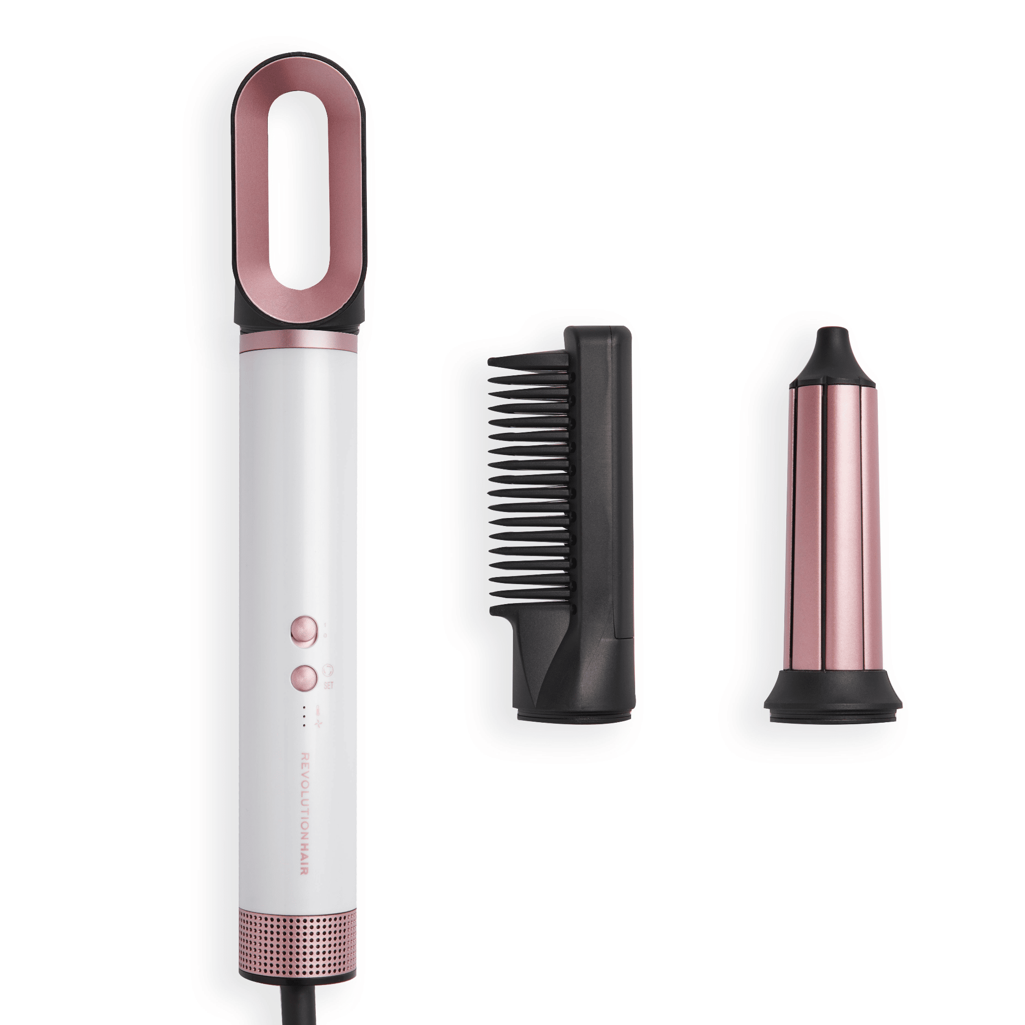 The Revolution hair wrap features a vent dryer, wrap dryer and straight brush dryer.