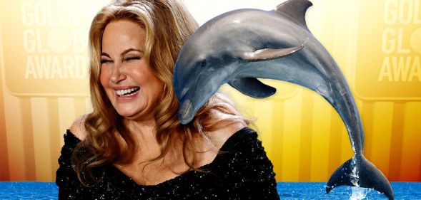 Jennifer Coolidge and a dolphin.