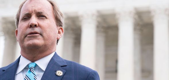 Ken Paxton speaks in front of Congress.