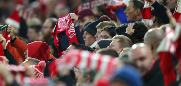 Nottingham Forest fans at the Premier League match between Nottingham Forest and Chelsea FC on 1 January 2023