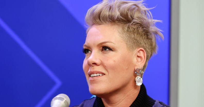 P!nk appears on The Howard Stern Show. (Getty)