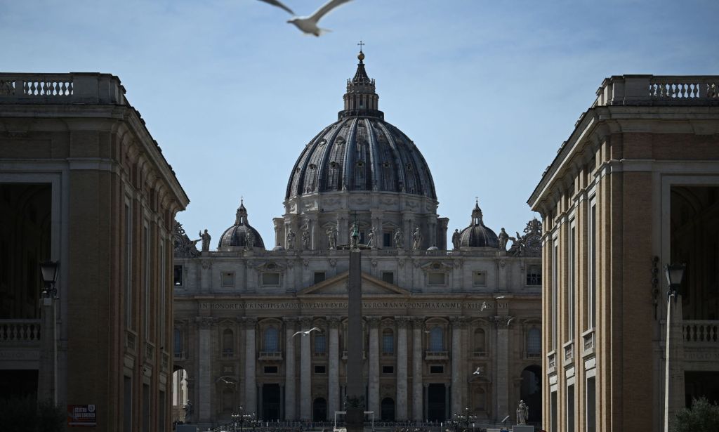 An landscape portrait of the Vatican, the home of the global Catholic Church, in Rome, Italy