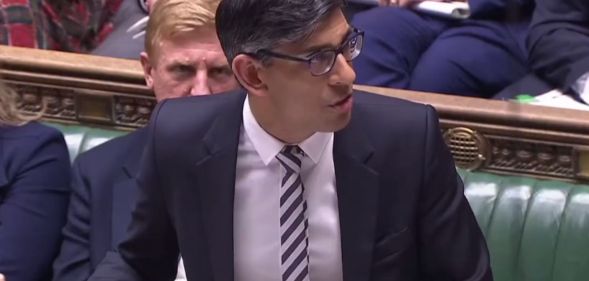 Rishi Sunak during a session of prime minister questions