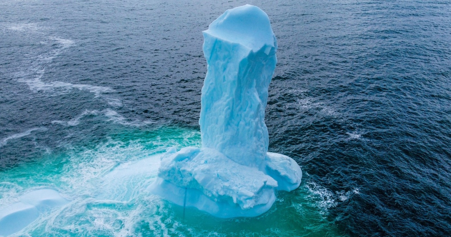 Penis-shaped iceberg seen floating past town named Dildo