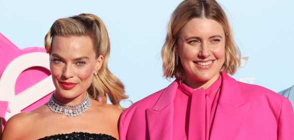 Margot Robbie and Greta Gerwig at the Barbie premiere