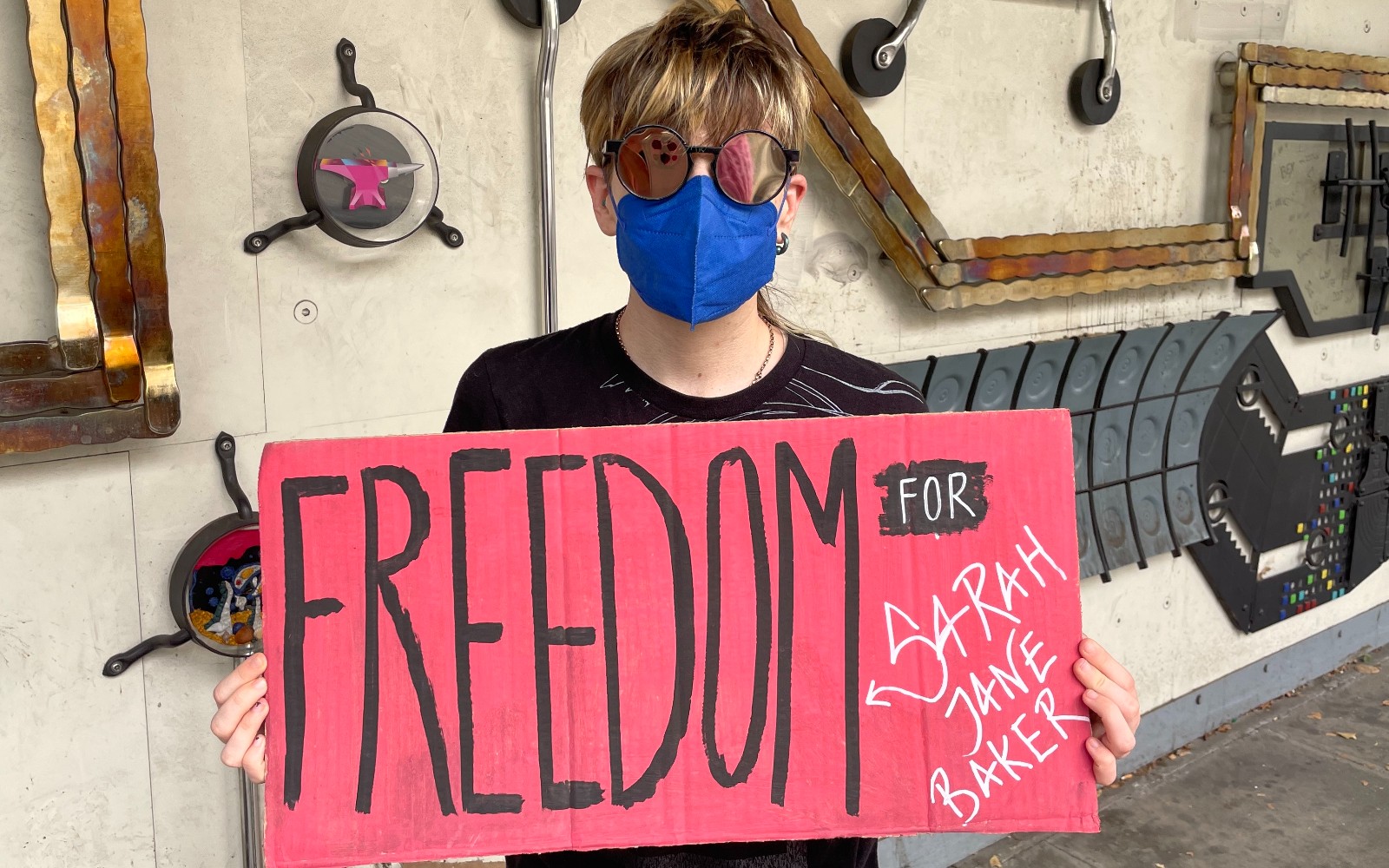 Sarah Jane Baker: London protest for 'political prisoner's' freedom