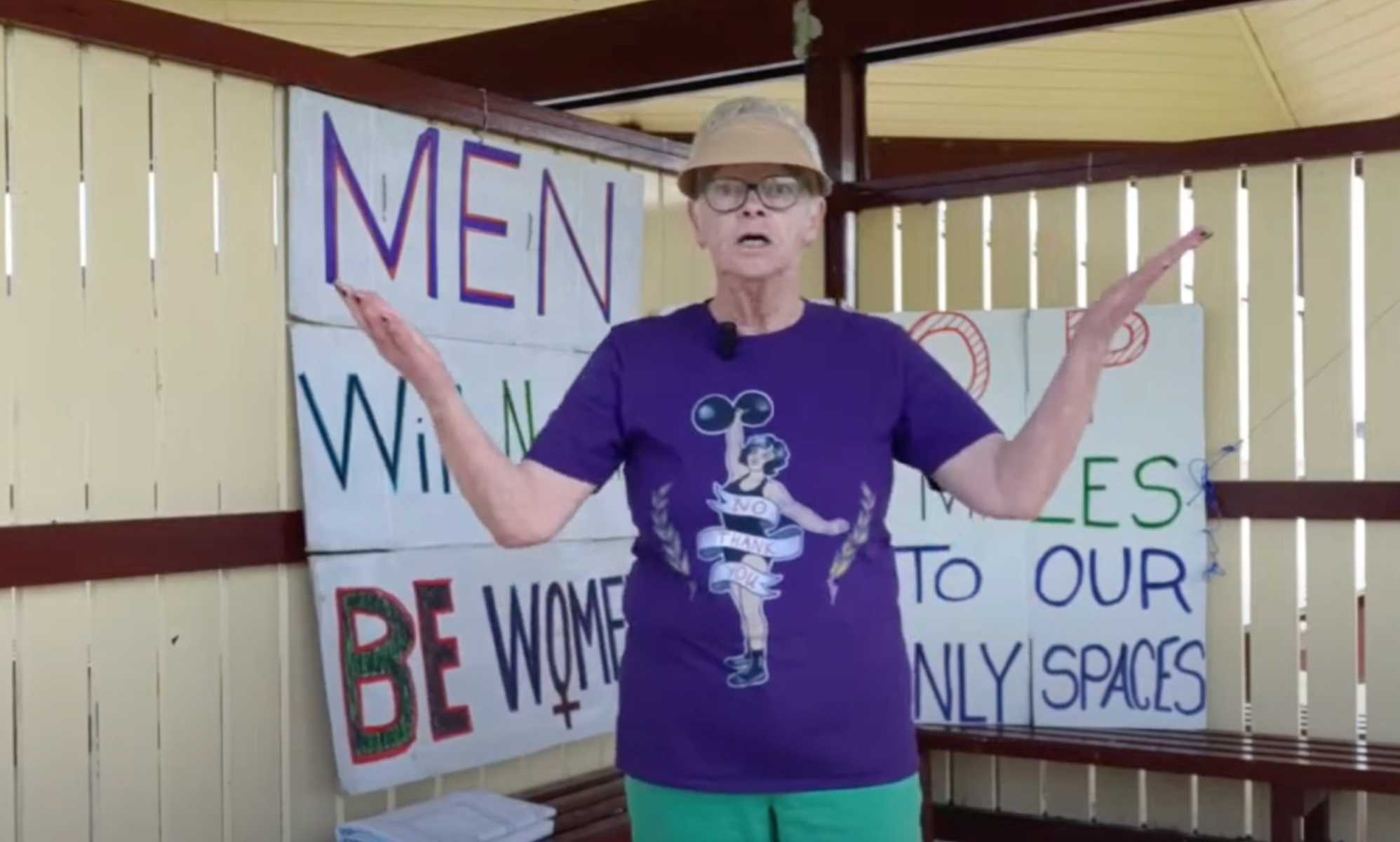 Gender-critical activist makes vile comments at rally about death of trans  person