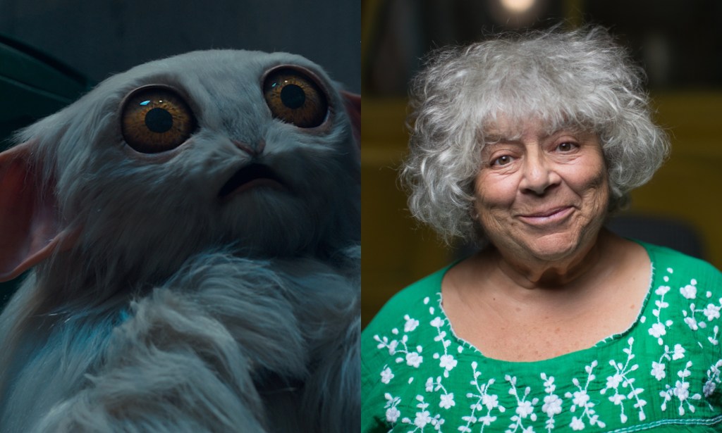 Doctor Who villain Beep the Meep (L) will be played by Miriam Gargolyes.