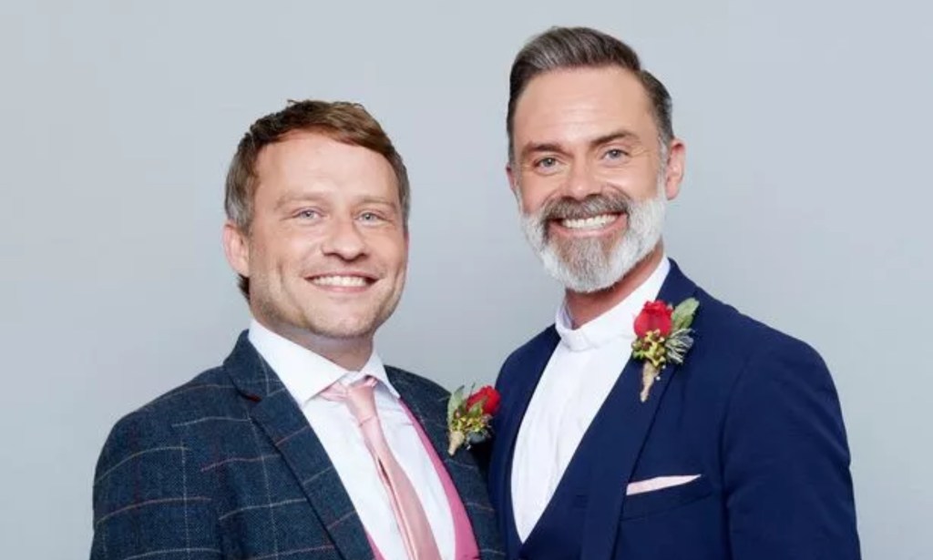 Peter Ash as Paul (L) and Daniel Brocklebank as Billy (R).