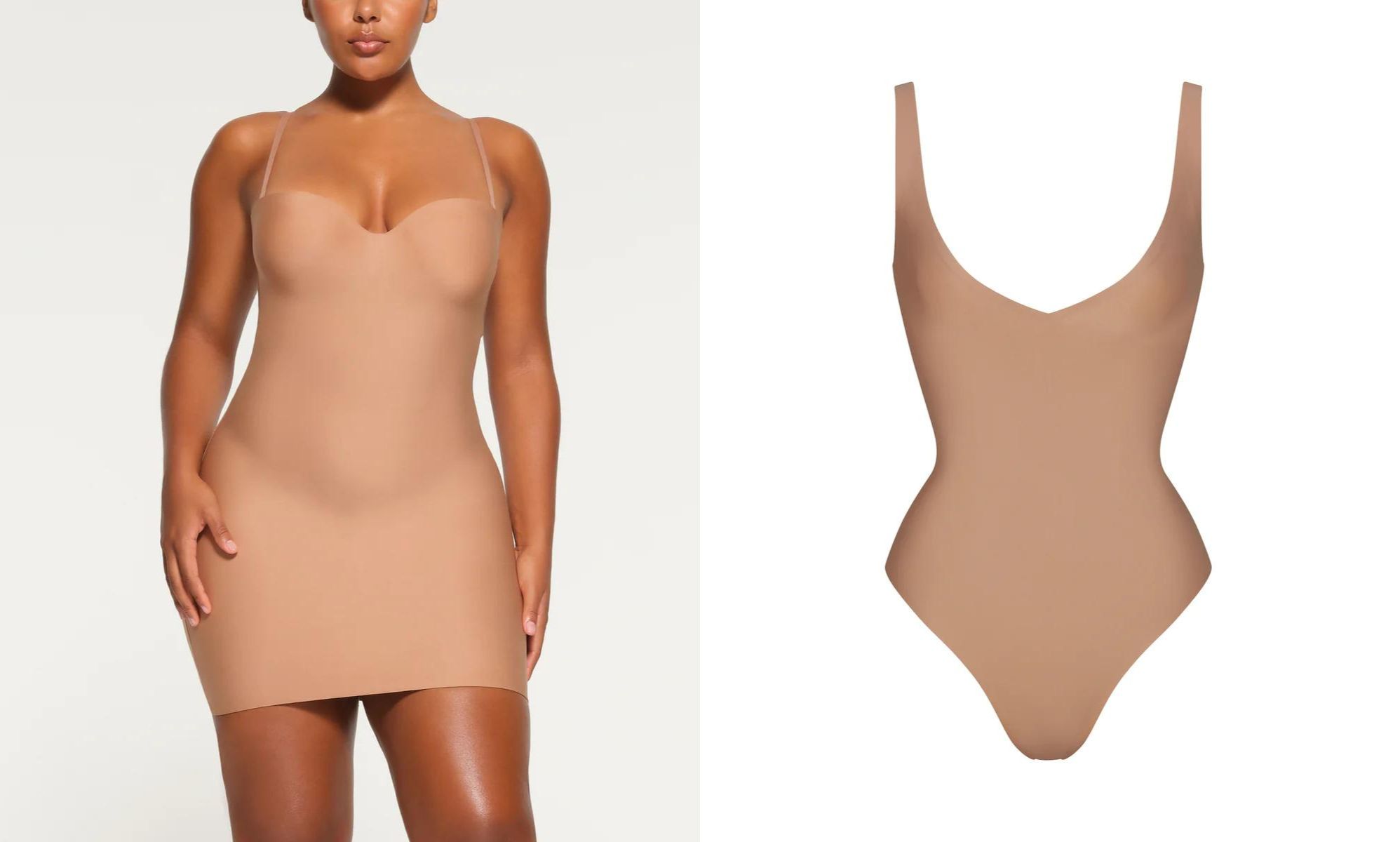 the difference in my waist from this shapewear bodysuit is UNREAL!! In, Skims Dress
