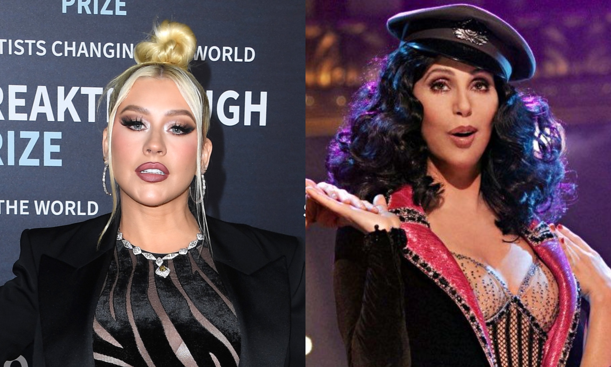 Christina Aguilera Goes as Cher in 'Burlesque' for Halloween