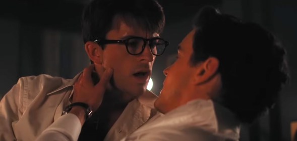 Jonathan Bailey (left) and Matt Bomer (right) in a sex scene from Fellow Travelers