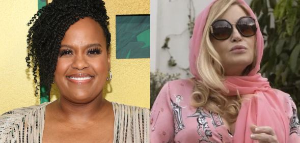 The White Lotus star Natasha Rothwell (left) and Jennifer Coolidge as Tanya McQoid.