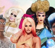 RuPaul's Drag Race All Stars queens Shea Coulée (left) on All Stars 7, Trixie Mattel (centre left) on All Stars 3, Kylie Sonique Love (centre) on All Stars 6, Alaska (centre right) on All Stars 2 and Monét X Change on All Stars 4 (right).