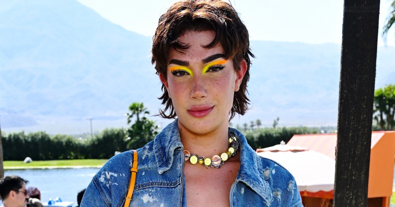James Charles on April 13, 2024 at Coachella festival, California. (Photo by Michael Kovac/Getty Images for Poosh)