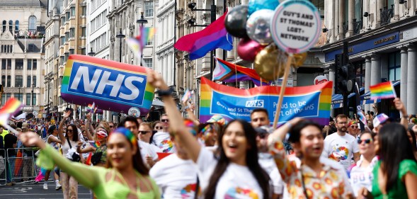 Every one in 20 NHS staff members identify as LGBTQ+. (Getty)