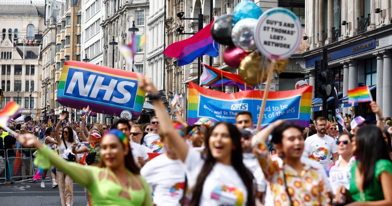 Every one in 20 NHS staff members identify as LGBTQ+. (Getty)