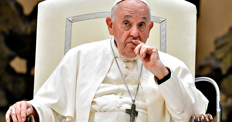 The Pope allegedly made the comment during a closed-door discussion. (Getty)