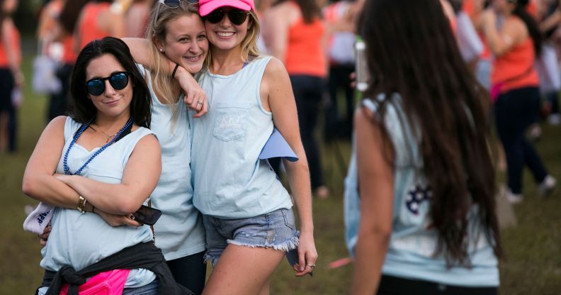 Members of Wyoming University sorority Kappa Kappa Gamma sorority.