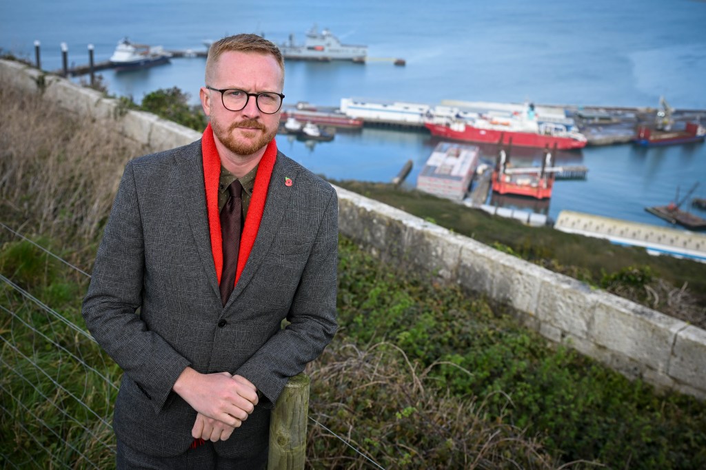 Lloyd Russell-Moyle MP for Brighton Kemptown poses for a photo.  