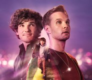 Fra Fee (L) and Sion Daniel Young (R) in a promotional image for BBC gay drama Lost Boys & Fairies