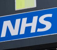 NHS Logo on blue background
