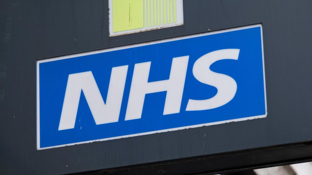 NHS Logo on blue background