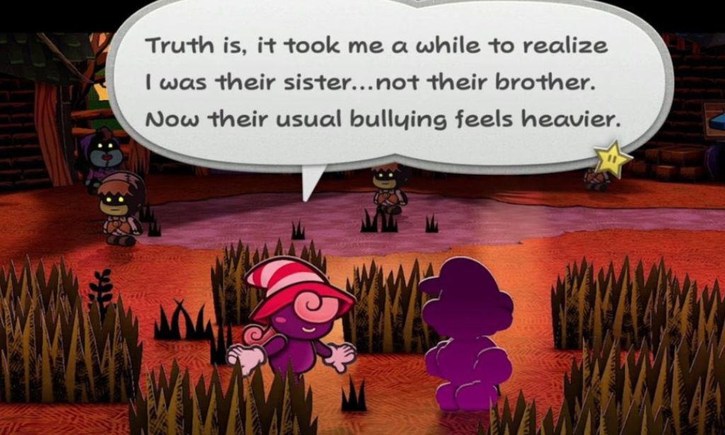 A screenshot from the game Paper-Mario: The Thousand Year Door.