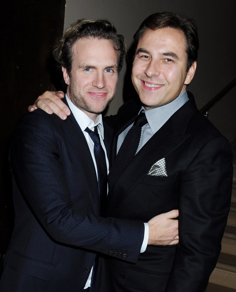 Rafe Spall and David Walliams attends the May Fair Gala following the premiere of 'Anonymous' during the 55th BFI London Film Festival at May Fair Hotel on October 25, 2011 in London, England.