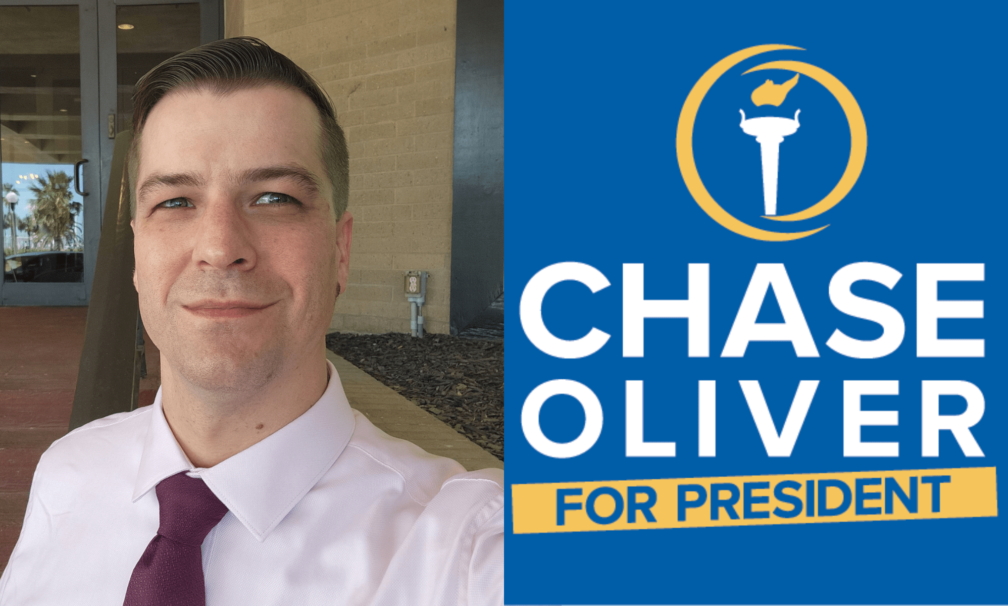 Libertarian Partys Chase Oliver Rallies Against Trump And Biden