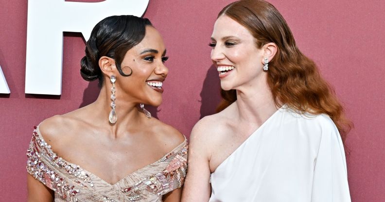 Alex Scott and Jess Glynne attend the amfAR Cannes Gala 30th edition.