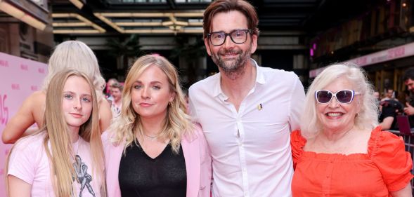 David Tennant and family at the premiere performance of "Mean Girls: The Musical" in London