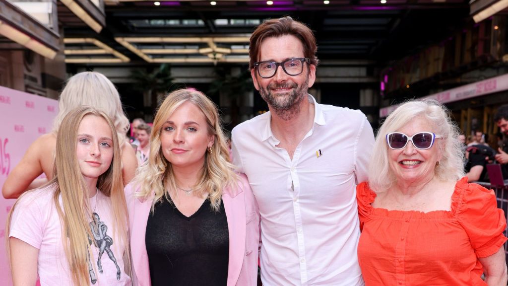David Tennant and family at the premiere performance of "Mean Girls: The Musical" in London