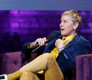 Ellen DeGeneres speaks onstage