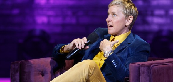 Ellen DeGeneres speaks onstage