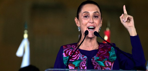 Claudia Sheinbaum has been elected the first woman president in Mexico. (Getty)