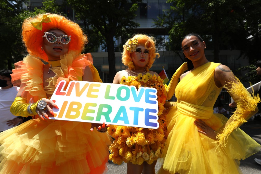 The theme of this year's Pride parade was orange