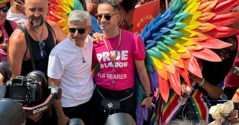 Sadiq Khan pictured at Pride In London 2024.