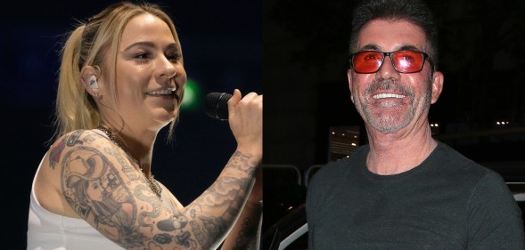 images of Lucy Spraggan and Simon Cowell