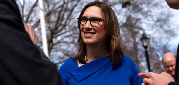 Sarah McBride is campaigning to become the first trans person in US congress in Delaware