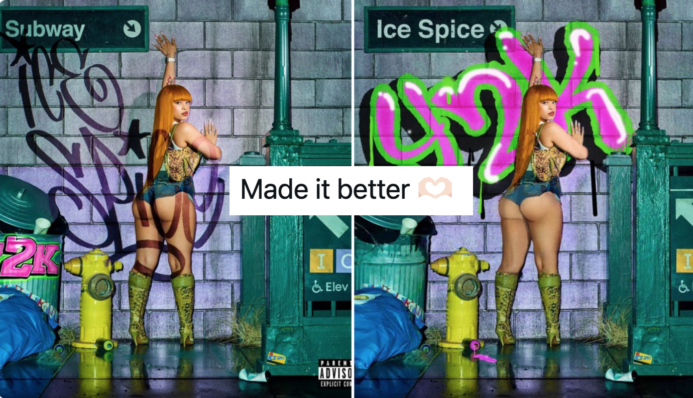 Ice Spice is beefing with a gay fan over her Y2K album cover art