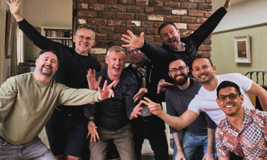 Members of the Dublin Gay Men's Chorus inside St Andrew's Church.