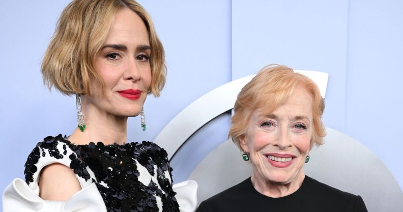 Sarah Paulson and her partner Holland Taylor at the Tony Awards. (Getty)