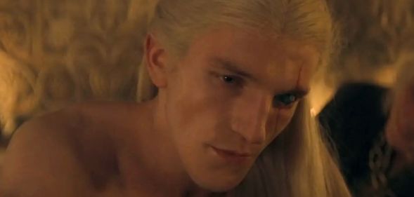 Ewan Mitchell as Aemond Targaryen in House of the Dragon.