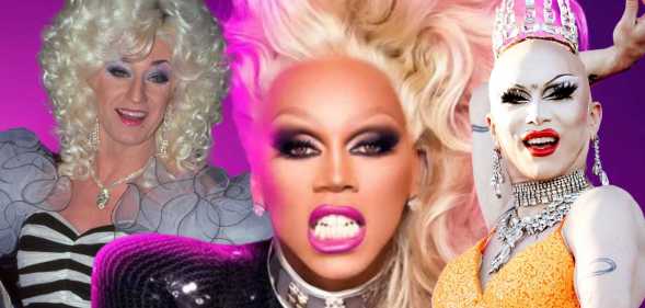 From left to right: Lily Savage, RuPaul and Sasha Velour.