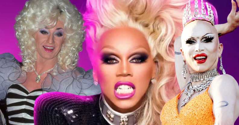 From left to right: Lily Savage, RuPaul and Sasha Velour.