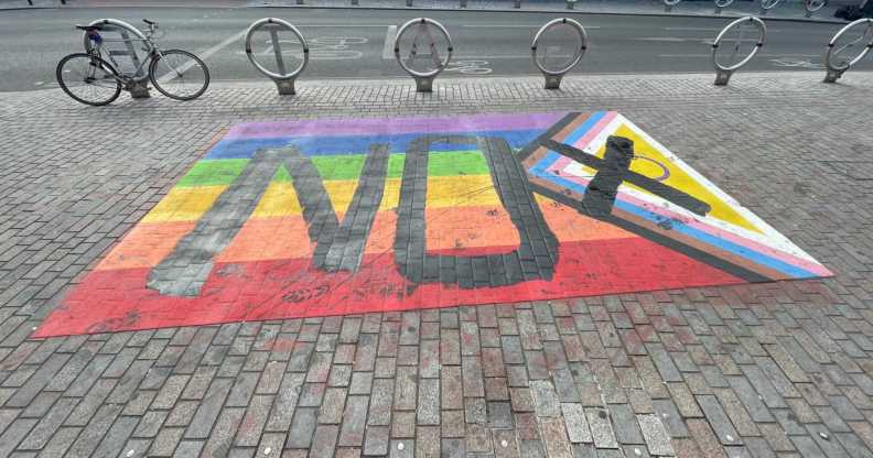 forest Gate Pride flag vandalised