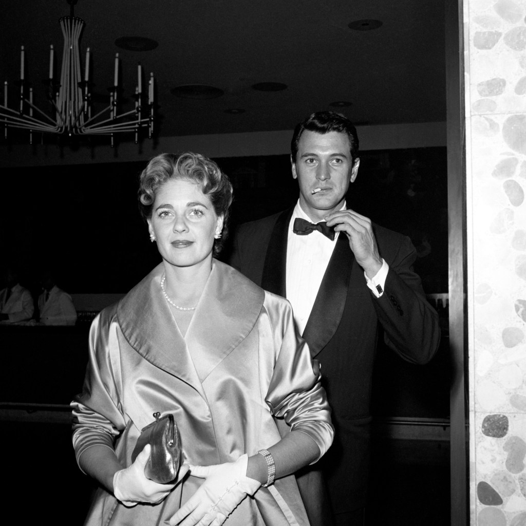 Rock Hudson with his wife Phyllis Gates