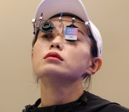 CHATEAUROUX, FRANCE - JULY 28: Kim Yeji of Team Republic of Korea prepares to shoot during the Women's 10m Air Pistol Final on day two of the Olympic Games Paris 2024 at Chateauroux Shooting Centre on July 28, 2024 in Chateauroux, France. (Photo by Charles McQuillan/Getty Images)