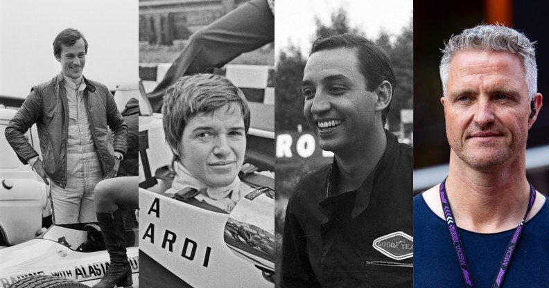 Mike Beuttler, Lella Lombardi, Mário de Araújo Cabral and Ralf Schumacher